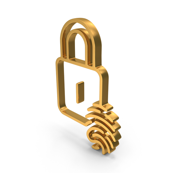 Symbols: Gold Fingerprint Secure Lock Symbol PNG & PSD Images Symbols: Gold Fingerprint Secure Lock Symbol PNG & PSD Images