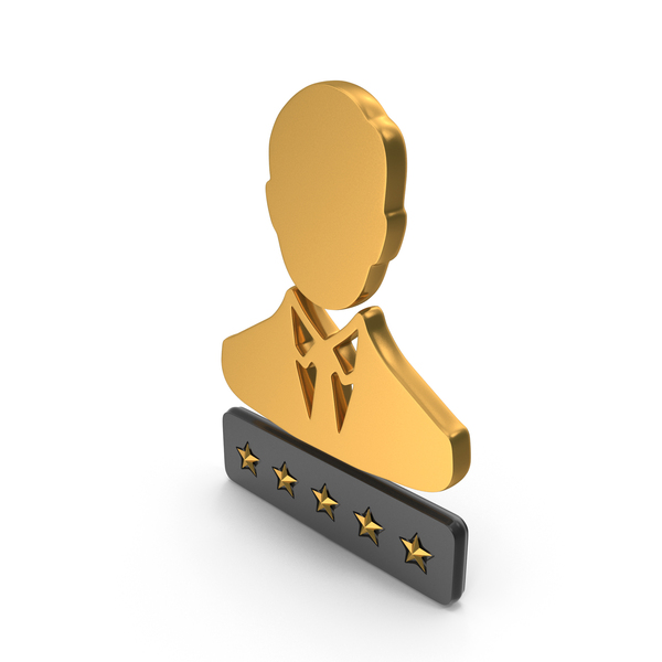 Symbols: Gold Five Star Rating Manager Symbol PNG & PSD Images