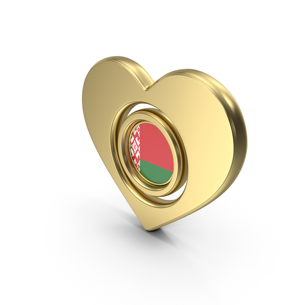 Gold Flag Heart Icon Of Belarus PNG Images & PSDs for Download ...