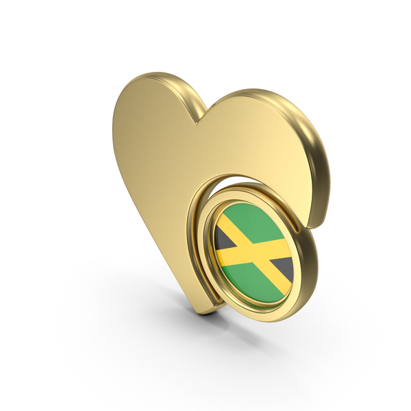 Symbols: Gold Flag Heart Icon Of Jamaica PNG & PSD Images Symbols: Gold Flag Heart Icon Of Jamaica PNG & PSD Images