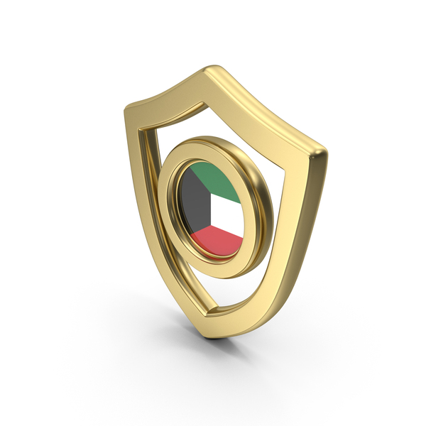 Symbols: Gold Flag Shield Icon Of Kuwait PNG & PSD Images Symbols: Gold Flag Shield Icon Of Kuwait PNG & PSD Images