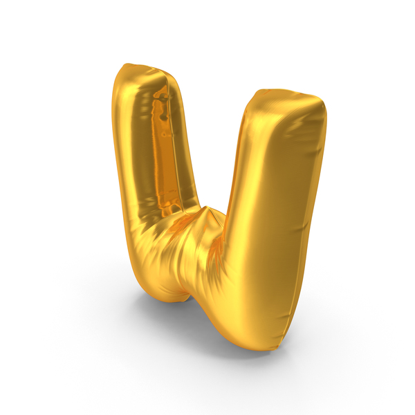 Language: Gold Foil Balloon Letter W PNG & PSD Images Language: Gold Foil Balloon Letter W PNG & PSD Images