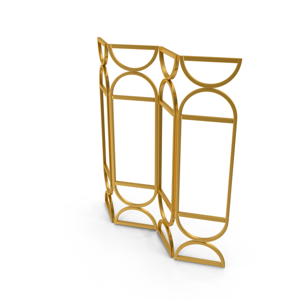 Interior: Gold Foldable Screen PNG & PSD Images Interior: Gold Foldable Screen PNG & PSD Images