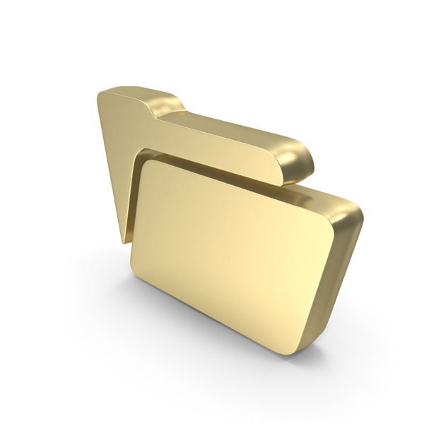 Computer Icon: Gold Folder Symbol PNG & PSD Images