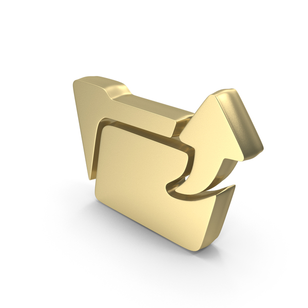 Computer Icon: Gold Folder Upload Symbol PNG & PSD Images