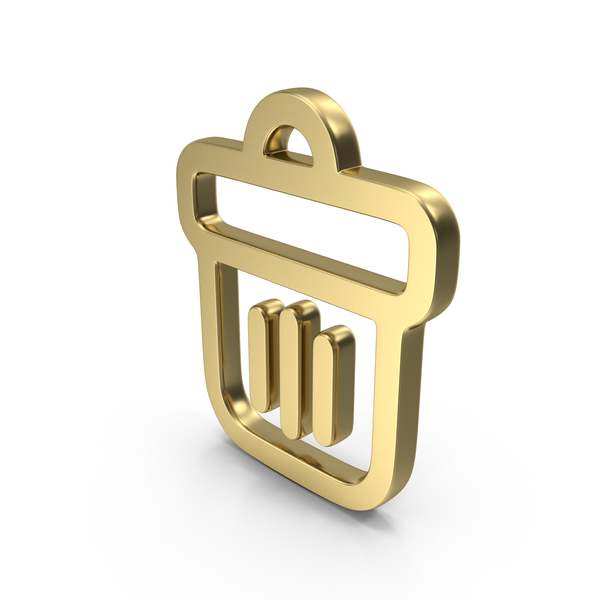Gold Garbage Bin Icon PNG Images & PSDs for Download | PixelSquid ...