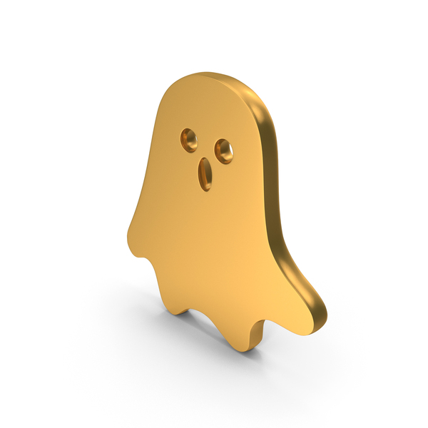 Symbols: Gold Ghost Icon PNG & PSD Images