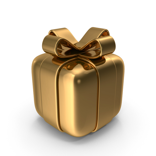 Symbols: Gold Gift Box Icon PNG & PSD Images
