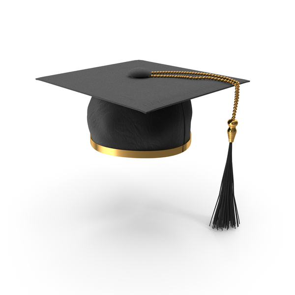 Cap: Gold Graduation Hat PNG & PSD Images