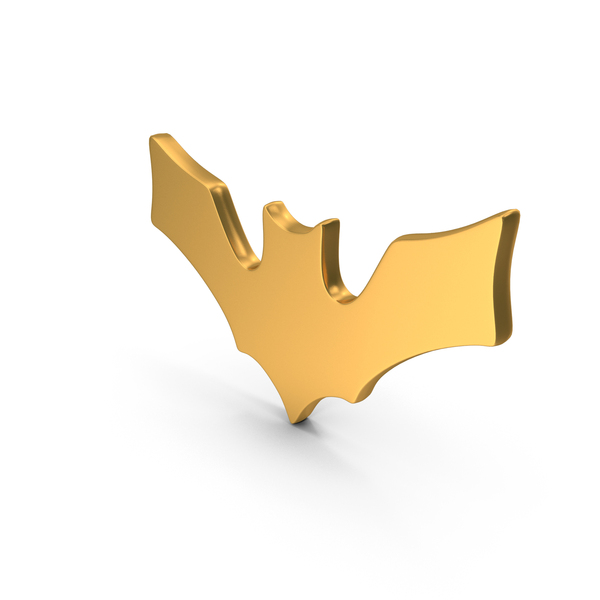 Symbols: Gold Halloween Bat Symbol PNG & PSD Images