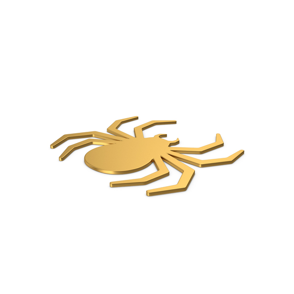 Symbols: Gold Halloween Spider PNG & PSD Images Symbols: Gold Halloween Spider PNG & PSD Images