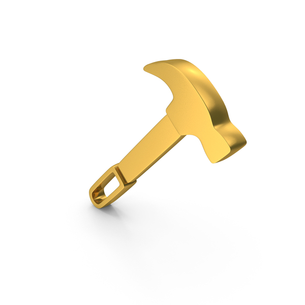 Symbols: Gold Hammer Maintenance Repair Icon PNG & PSD Images
