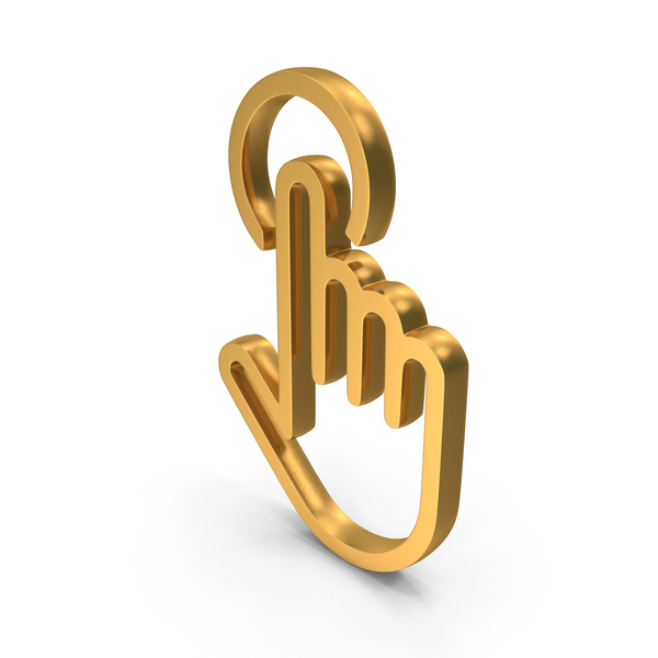 Symbols: Gold Hand Cursor Click Icon PNG & PSD Images Symbols: Gold Hand Cursor Click Icon PNG & PSD Images