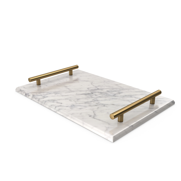 Gold Handle White Marble Tray PNG & PSD Images Gold Handle White Marble Tray PNG & PSD Images