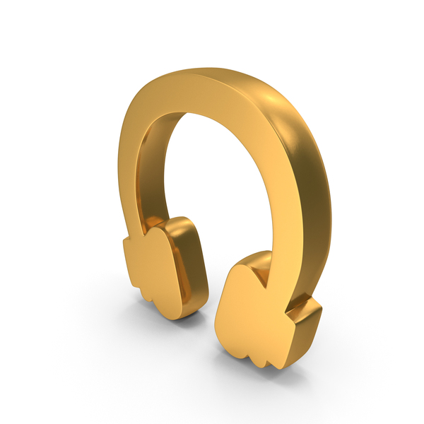 Symbols: Gold Headphones Symbol PNG & PSD Images
