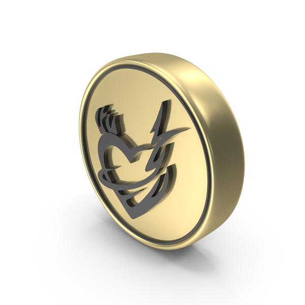 Gold Heart Coin PNG & PSD Images Gold Heart Coin PNG & PSD Images