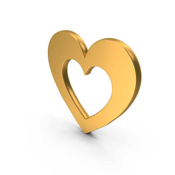 Gold Heart Frame Symbol PNG Images & PSDs for Download | PixelSquid ...