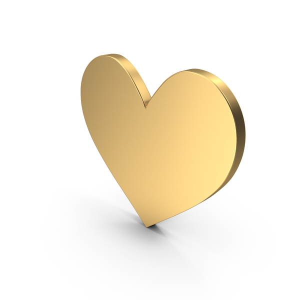 Gold Heart Icon PNG Images & PSDs for Download | PixelSquid - S118944424