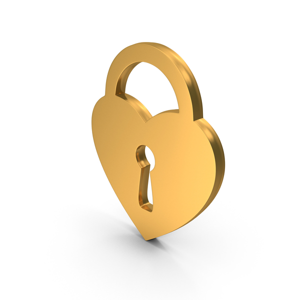 Symbols: Gold Heart Lock Symbol PNG & PSD Images Symbols: Gold Heart Lock Symbol PNG & PSD Images