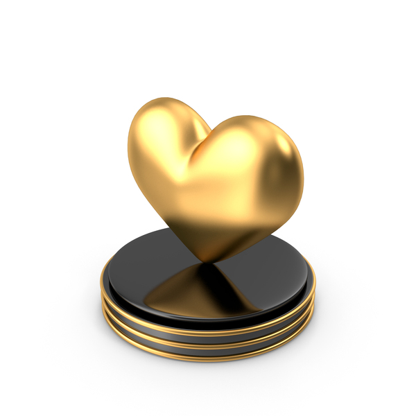 Gold Heart On Platform PNG Images & PSDs for Download | PixelSquid ...