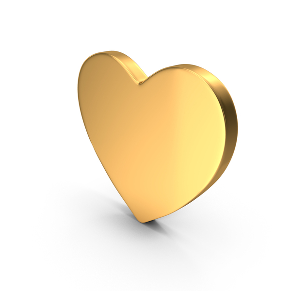 Gold Heart PNG Images & PSDs for Download | PixelSquid - S118313764