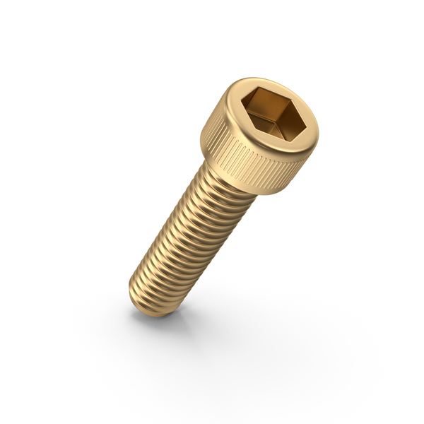Gold Hex Head Bolt PNG & PSD Images