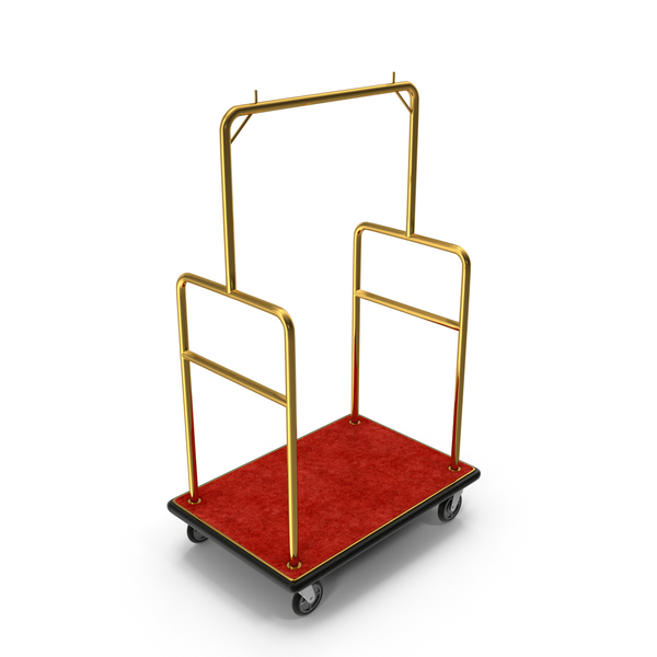 Gold Hotel Luggage Cart PNG & PSD Images