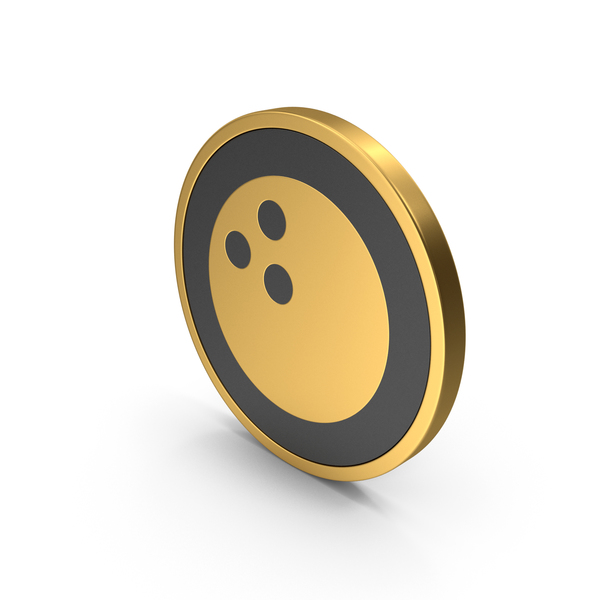 Gold Icon Bowling Ball PNG & PSD Images