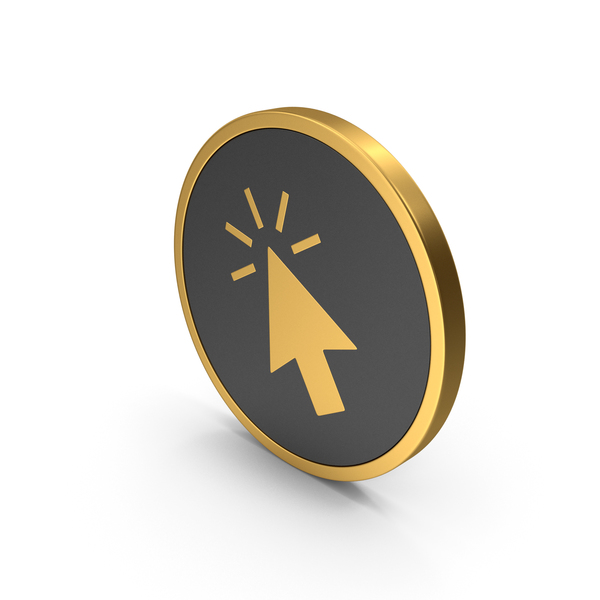 Cursor: Gold Icon Click PNG & PSD Images