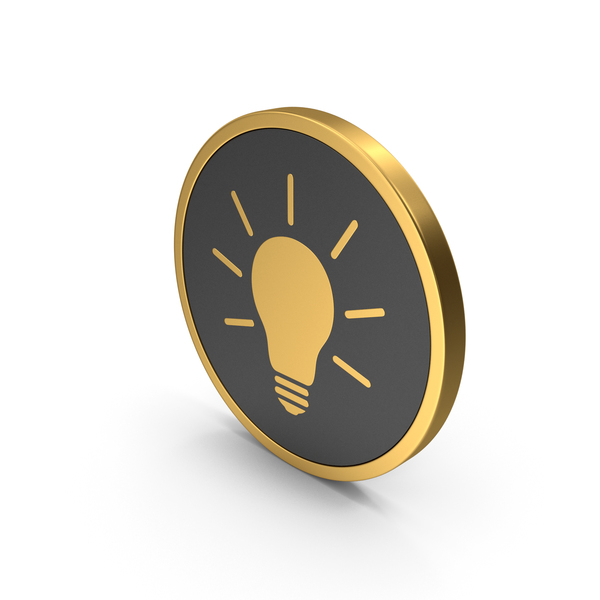 Lightbulb: Gold Icon Light Bulb PNG & PSD Images