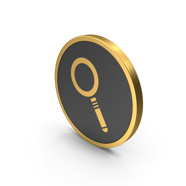 Gold Icon Magnyfying Glass PNG & PSD Images Gold Icon Magnyfying Glass PNG & PSD Images