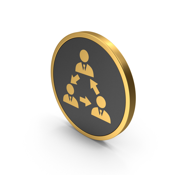 Computer: Gold Icon People Connection PNG & PSD Images