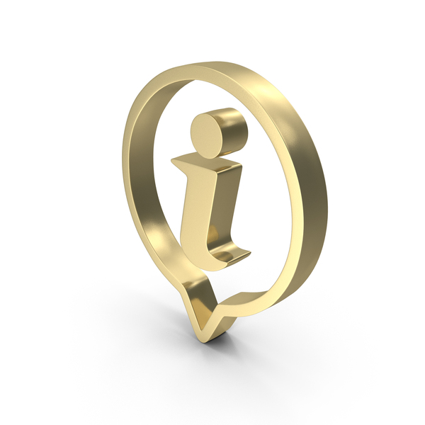 Symbols: Gold Info Pin Symbol PNG & PSD Images