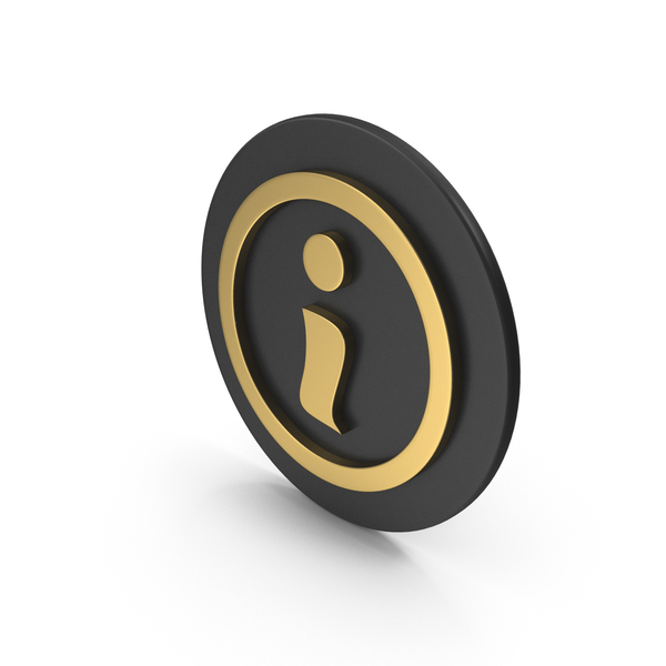 Computer: Gold Info Point Icon PNG & PSD Images