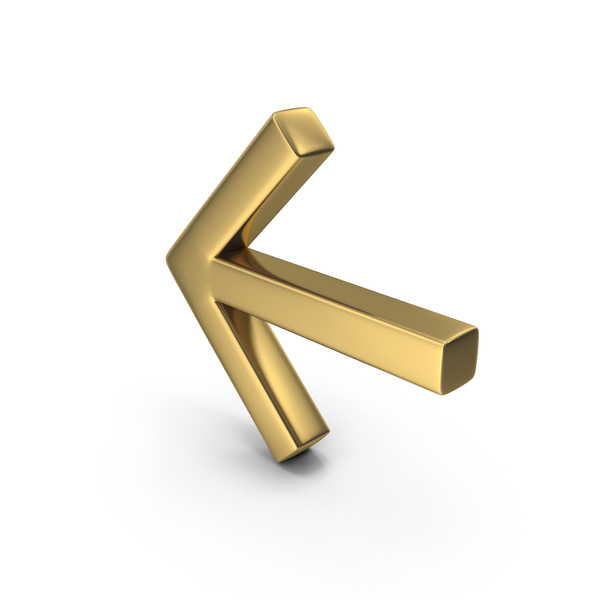 Directional: Gold Left Arrow Symbol PNG & PSD Images