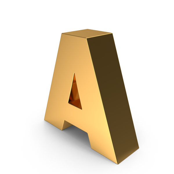 Gold Letter A PNG Images & PSDs for Download | PixelSquid - S120757247