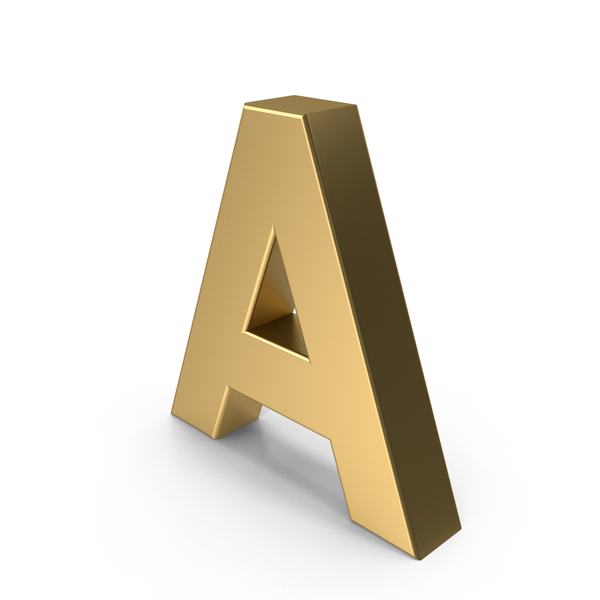 Gold Letter A PNG Images & PSDs for Download | PixelSquid - S117864503