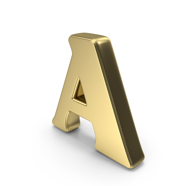 Gold Letter A PNG Images & PSDs for Download | PixelSquid - S117909208