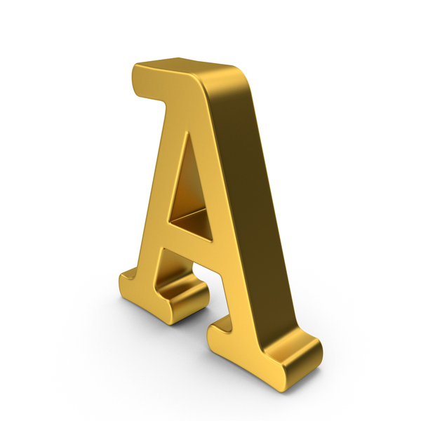 Gold Letter A PNG Images & PSDs for Download | PixelSquid - S122543448