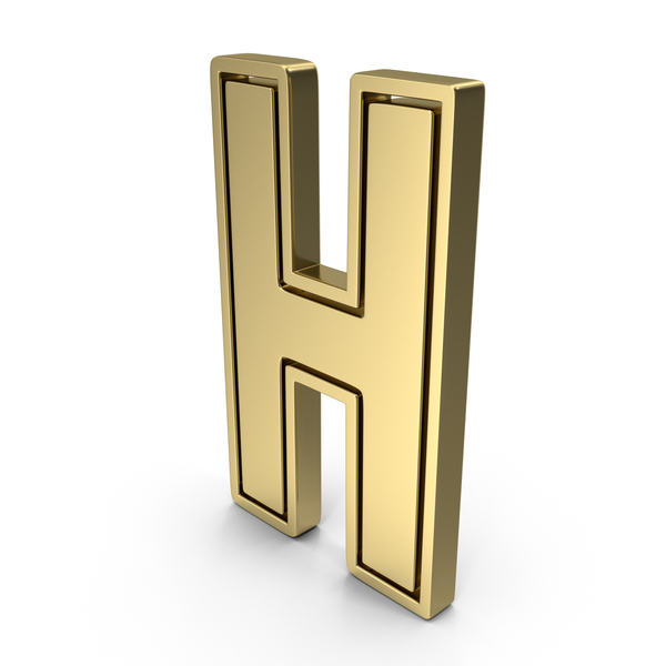Language: Gold Letter H PNG & PSD Images