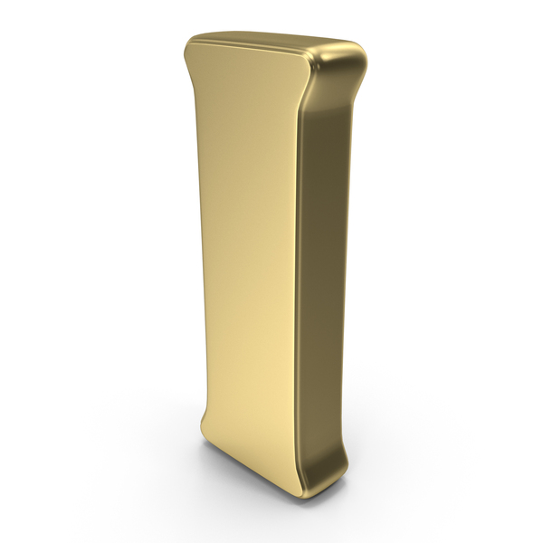 Language: Gold Letter I PNG & PSD Images