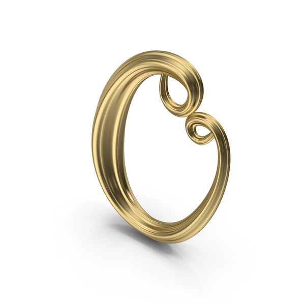 Language: Gold Letter O PNG & PSD Images