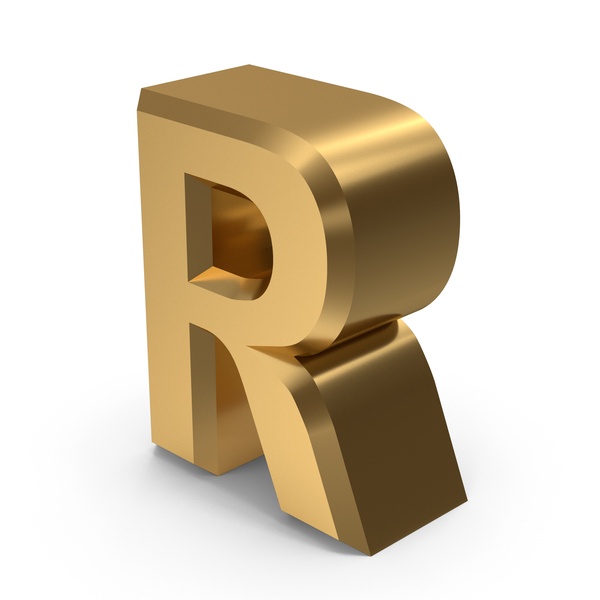 Language: Gold Letter R PNG & PSD Images
