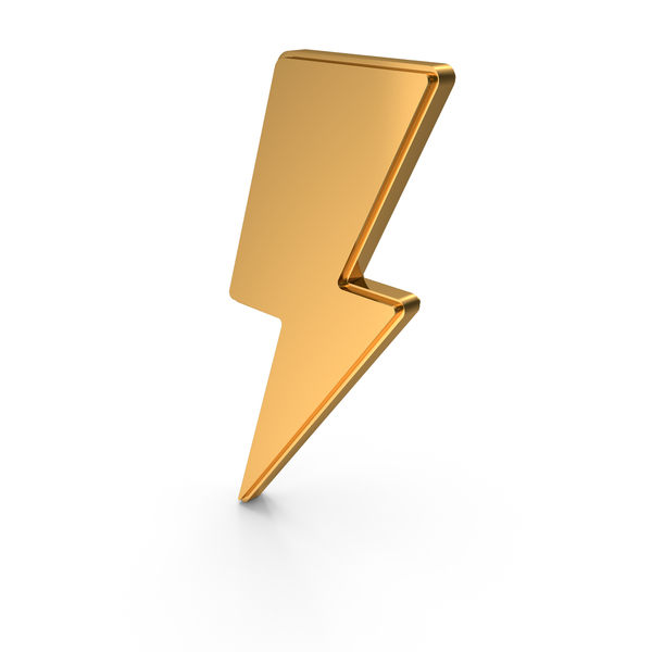 Symbols: Gold Lightning Symbol PNG & PSD Images Symbols: Gold Lightning Symbol PNG & PSD Images