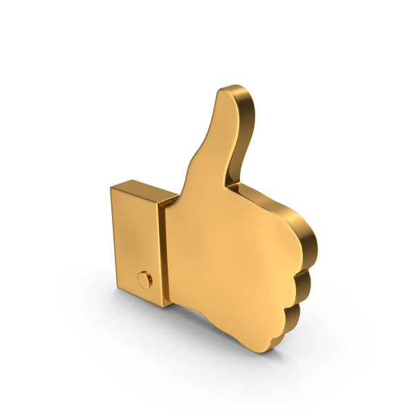 Thumbs Up: Gold Like Symbol PNG & PSD Images Thumbs Up: Gold Like Symbol PNG & PSD Images