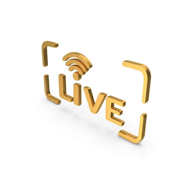 Symbols: Gold Live Telecast Frame Symbol PNG & PSD Images