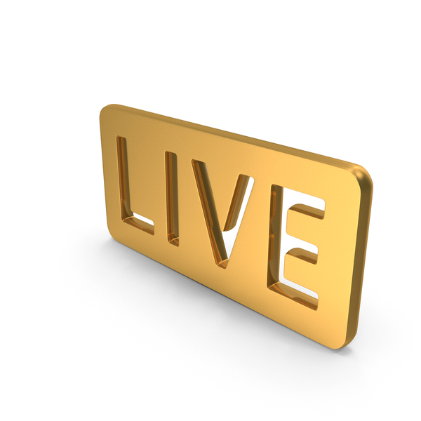 Gold Live Text In Rectangle Symbol PNG Images & PSDs for Download ...