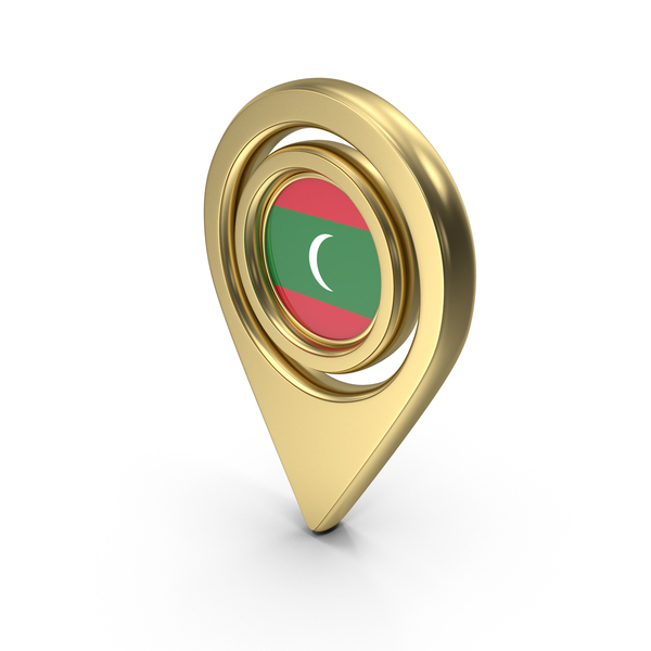 Symbols: Gold Location Flag Icon Of Maldives PNG & PSD Images