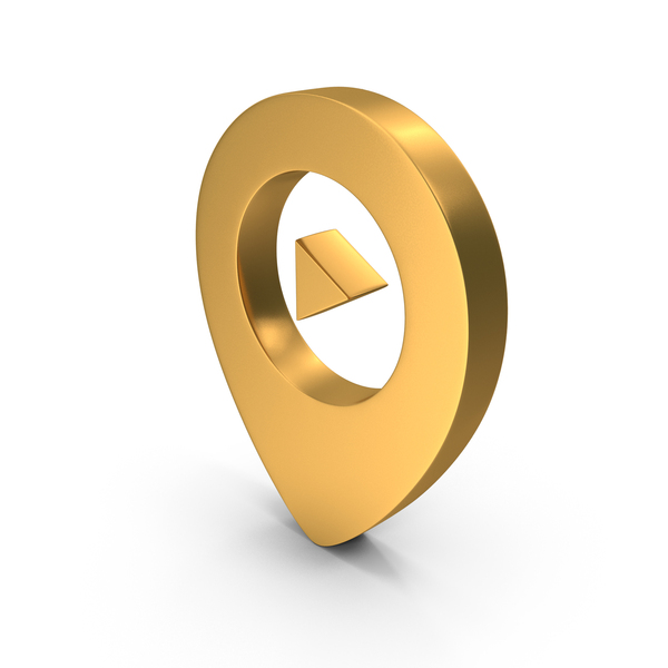 Symbols: Gold Location Pin Play Symbol PNG & PSD Images