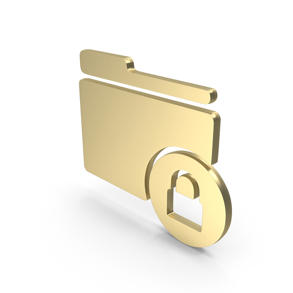 Gold Lock Folder Symbol PNG Images & PSDs for Download | PixelSquid ...